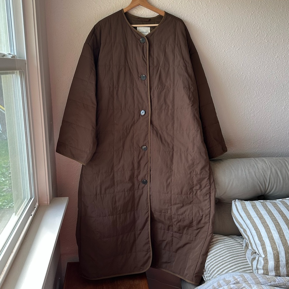 Everlane Brown Quilted Coat